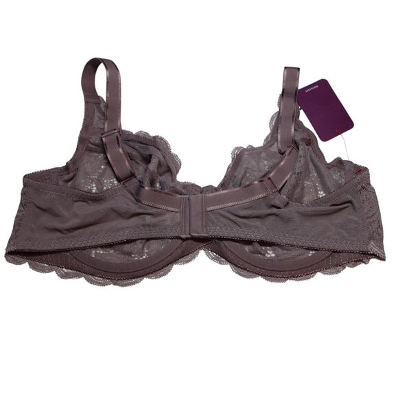 NWOT Paramour by Felina Peridot Unlined Lace Bra Sz 42C Taupe Underwired Lace - Picture 5 of 8